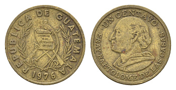 Гватемала 1 сентаво 1976 KM 275 латунь 4664-719