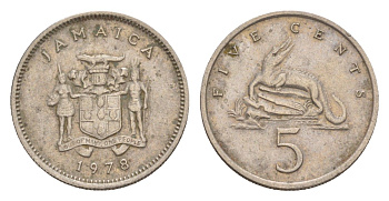 Ямайка 5 центов 1978 KM 46 медно-никель 4649-1032