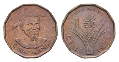 Свазиленд 1 цент 1975 ФАО - Еда для всех KM 21 бронза UNC 4674-1254