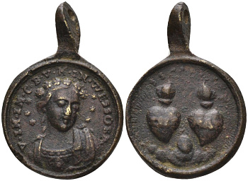 Германия религиозный жетон диаметр 18 мм., вес 4,29 гр. бронза 00-00