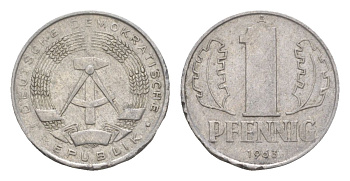 ГДР 1 пфенниг 1963 A KM 8.1 алюминий 4630-568