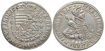Австрия, Священная Римская империя 1 талер ND Эрцгерцог Фердинанд 1564-1595 Dav. 8097 серебро 00-815-66