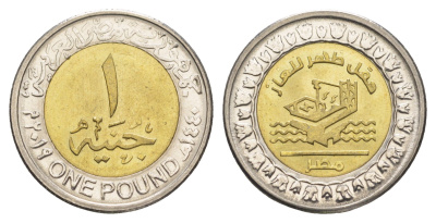 Египет 1 фунт 2019 Газовое месторождение Зора KM 1045 биметалл UNC 4652-1252