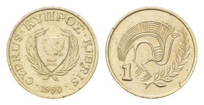 Кипр 1 цент 1990 KM 53.2 никель латунь 4617-142