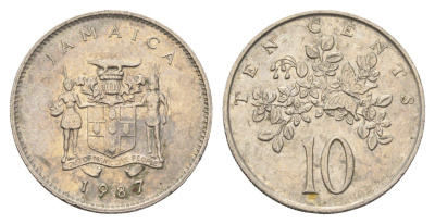 Ямайка 10 центов 1987 KM 47 медно-никель 4663-935