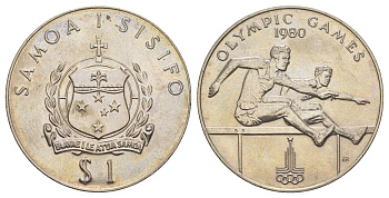 Самоа 1 тала 1980 XXII летние Олимпийские Игры, Москва 1980 KM 35 медно-никель BU 5010-1335
