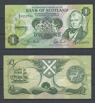 Шотландия 1 фунт 1988 Pick 111 g бумага 2198-25-1-2