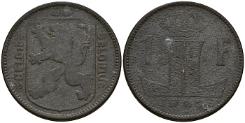 Бельгия 1 франк 1942 Belgie - Belgique KM 128 цинк 4187-946