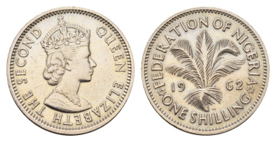 Нигерия 1 шиллинг 1962 KM 5 медно-никель 98-1136