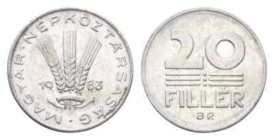 Венгрия 20 филлеров 1983 BP KM 573 алюминий 4665-1218