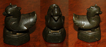 БИРМА 20 КЬЯТ 1600-1861 В ВИДЕ СТИЛИЗОВАННОЙ УТКИ, 323,6 гр бронза 00-00-00-00