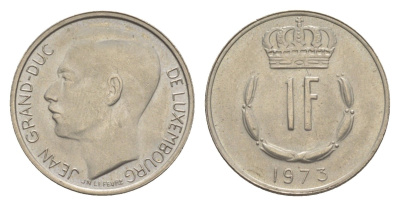 Люксембург 1 франк 1973 Герцог Жан (1964-1999) KM 55 медно-никель 4643-539
