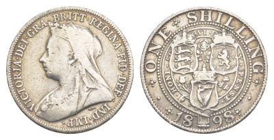 Великобритания 1 шиллинг 1898 Виктория (1837-1901) KM 780, Spink 3940 серебро 1516-1034