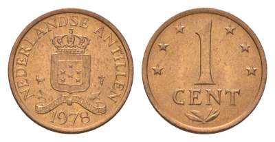 Нидерландские Антильские острова (Нидерландские Антилы) 1 цент 1978 KM 8 бронза UNC 4627-661