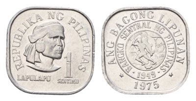 Филиппины 1 сентимо 1975 вождь острова Мактан Лапу-Лапу KM 205 алюминий UNC 4639-1231