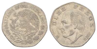 Мексика 10 песо 1981 Мигель Идальго-и-Костилья KM 477.2 медно-никель 4661-1144