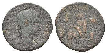 Римская Империя, Провинция Месопотамия, Эдесса АЕ 222-235 Александр Север, бюст императора/Тихе RPC VI online 7817 медь 1100-11-43
