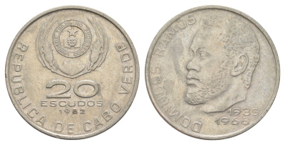 Кабо-Верде 20 эскудо 1982 KM 20 медно-никель 4653-426