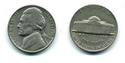 США 5 центов 1964 D, Джефферсон KM А192 медно-никель 46-1741