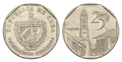 Куба 25 сентаво 1998 площадь в Тринидаде KM 577.2 сталь плакированная никелем 4646-416