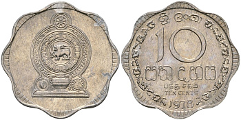 Шри-Ланка 10 центов 1978 KM 140a алюминий 4135-1223