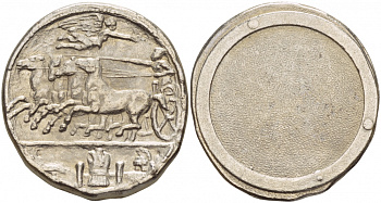 АНТИКА ЖЕТОН ND КОЛЕСНИЦА белый металл 4545-132