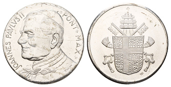 Ватикан медаль в честь избрание папой римским Иоанна Павла II ND (1978) Папский герб, диаметр 35 мм, вес 14,5 гр медно-никель плакированный серебро 4667-1236