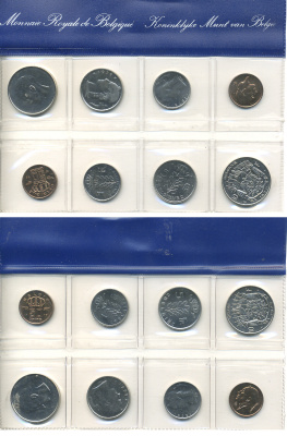 Бельгия набор из 8 монет 1979 BELGIE-BELGIQUE, в запайке KM SS 15   UNC  1-5-2-23