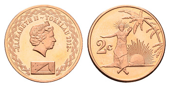 Токелау 2 цента 2012 год-тип KM 101 бронза UNC 179-1032