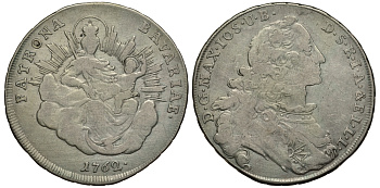Бавария 1/2 талера 1762 Максимилиан III Иосиф (1745-1777) KM 222, Hahn 305 серебро 1517-1425