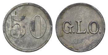 Германия жетон в 50 пфеннигов ND G.L.O. цинк 4636-1265