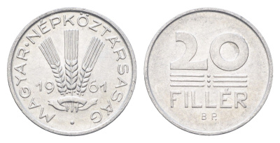 Венгрия 20 филлеров 1961 BP KM 550 алюминий aUNC 4665-1053