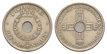 Норвегия 1 крона 1949 Хокон VII (1905-1957) KM 385 медно-никель 4620-235