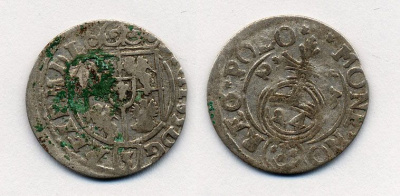 ПОЛЬША 3 ГРОША 1623 СЕРЕБРО 41-814