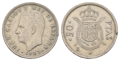 Испания 50 песет 1983 Хуан Карлос I (1975-2014) KM 815 медно-никель 4137-1033