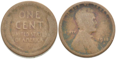 США 1 цент 1918 Авраам Линкольн KM 132 бронза 218-739