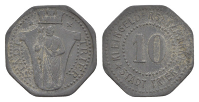 Трир 10 пфеннигов ND (1917) Funck 549.3A, Men05 25182.3, Men18 31517.3 цинк 4643-937