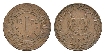 Суринам 1 цент 1972 KM 11 бронза 4649-663