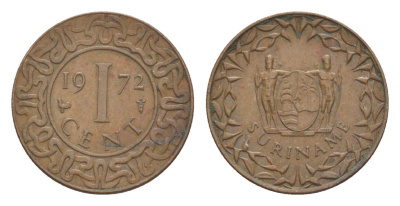 Суринам 1 цент 1972 KM 11 бронза 4649-663
