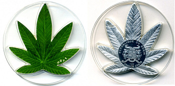 Бенин 100 франков 2011 листок, с запахом, монета не правильной формы, цветная эмаль, тираж 2500 экз KM NEW медно-никель PROOF 1071-8-32