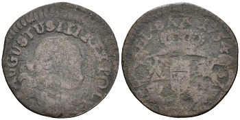 ПОЛЬША 1/2 ГРОША 1754 KM 145 медь 188-1128