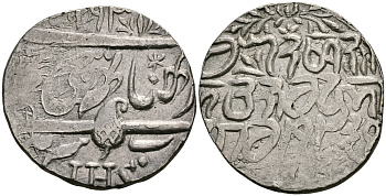 Индия, провинция Кашмир 1 рупия 1874 (1931 год), Ранбир Сингх (1857-1885) (1914-1942), Сринагар монетный двор KM 16b серебро 000-000