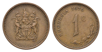 Родезия 1 цент 1976 KM 10 бронза 210-621