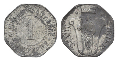 Трир 1 пфенниг ND (1917) Funck 549.1, Men18 31517.1 цинк 4580-316