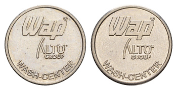 Германия жетон для автомойке Wap Wasch Center диаметр 20 мм, вес 5,3 гр медно-никель aUNC 4655-667