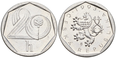 Словения 20 геллеров 1993 HM KM 2.1 алюминий 4152-863