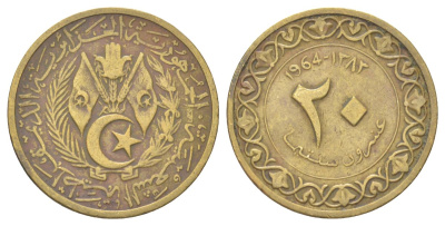 Алжир 20 сантимов 1964 KM 98 медь алюминий никель 4623-1246