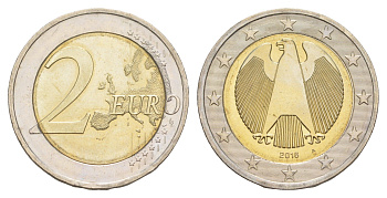 Германия 2 евро 2016 A KM 258 биметалл UNC 4652-515