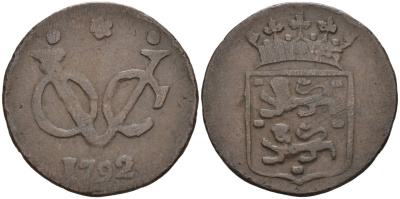 Нидерландская Восточная Индия, Западная Фризия (West Frisia) 1 дуит 1792 KM 131 медь 4577-343