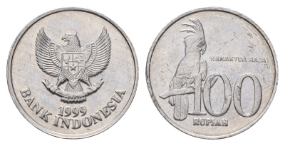 Индонезия 100 рупий 1999 KM 61 алюминий 4119-656